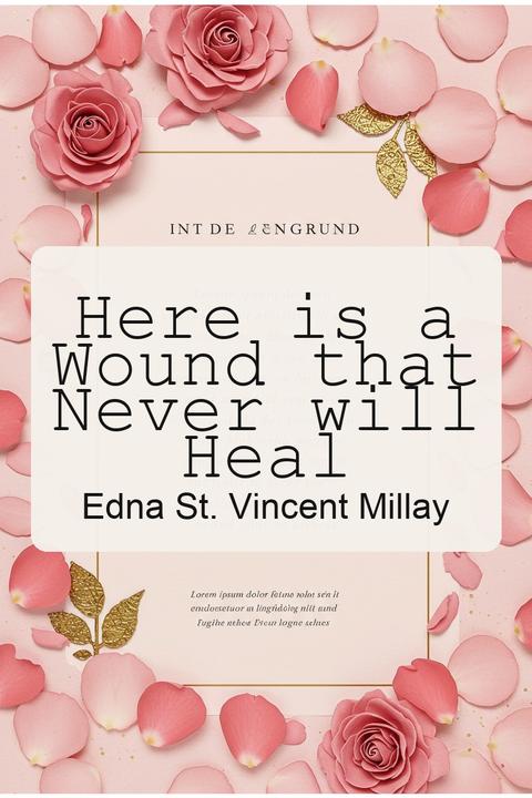 Here is a Wound that Never will Heal