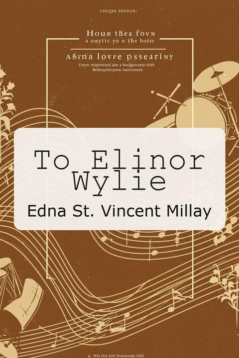 To Elinor Wylie