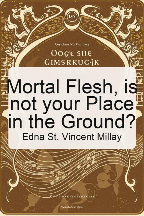 Mortal Flesh, is not your Place in the Ground?