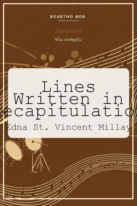 Lines Written in Recapitulation