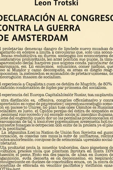 Declaración al Congreso Contra la Guerra de Amsterdam