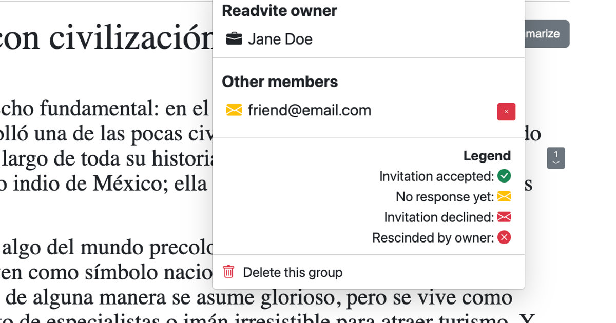 Share what you read, in 2 clicks